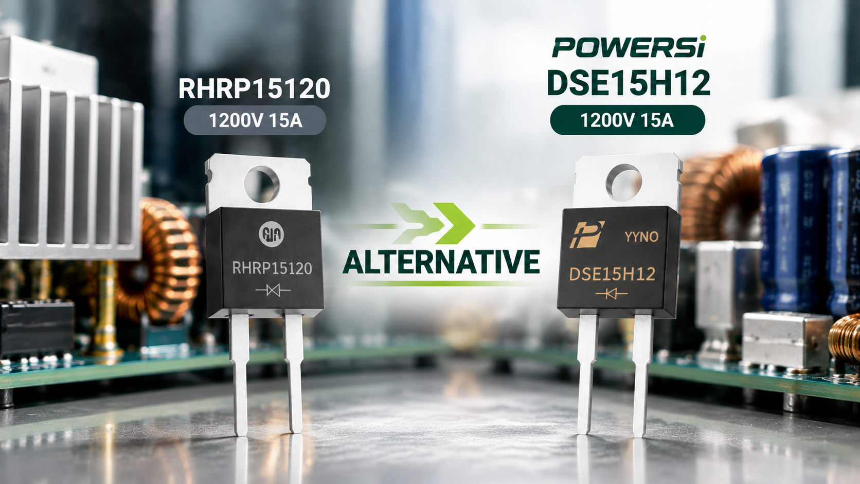 RHRP15120 and DSE15H12 replacement candidate comparison